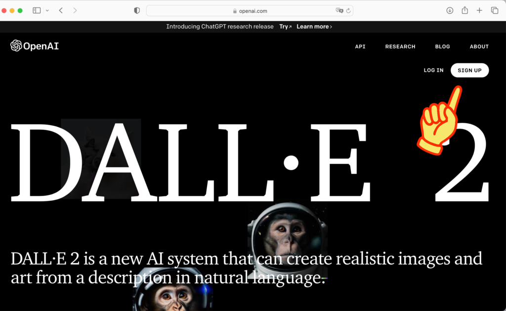 DALL-2 AI画像生成サイト
サインアップ
登録方法